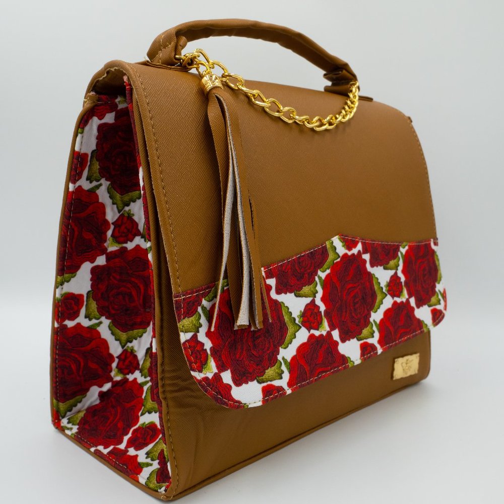 Faux Leather Crossbody Tote